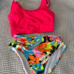 Popvil Women's Pink and Multicolor Bikini Set